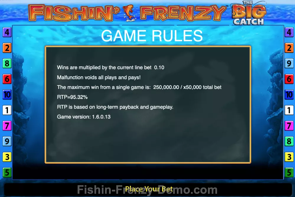 Fishin Frenzy Game Rules