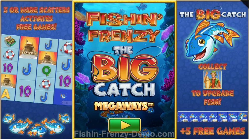 Bonus games in Fishin Frenzy Big Catch Megaways slot